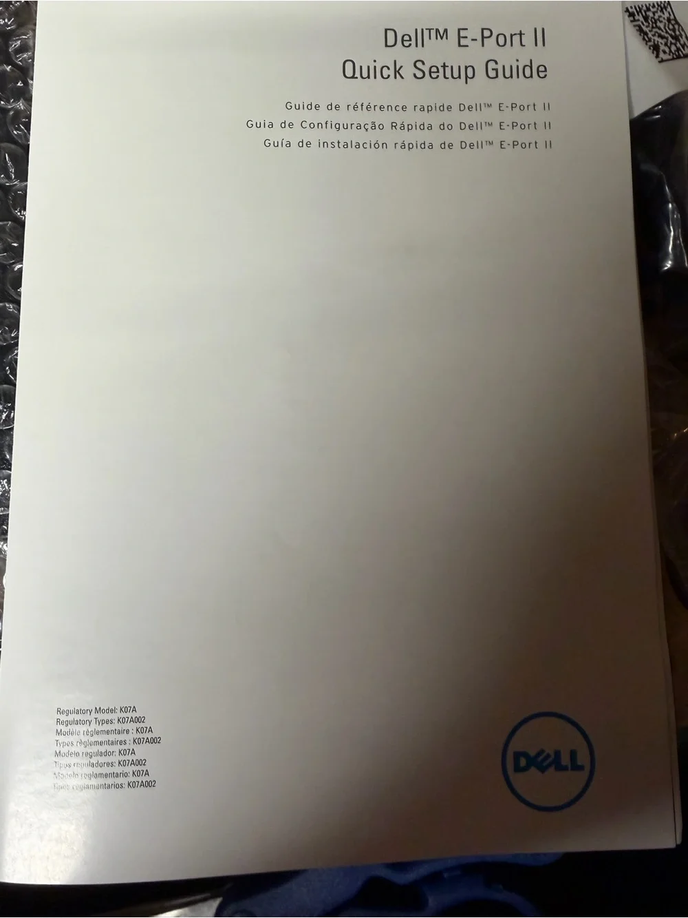 🔥LOT (20)- Dell E-Port II Docking Station w/ AC Adapter, Black, Model# K07A